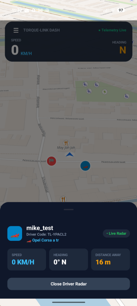 Driver Radar Overlay