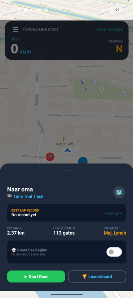 Time Trial Track Info